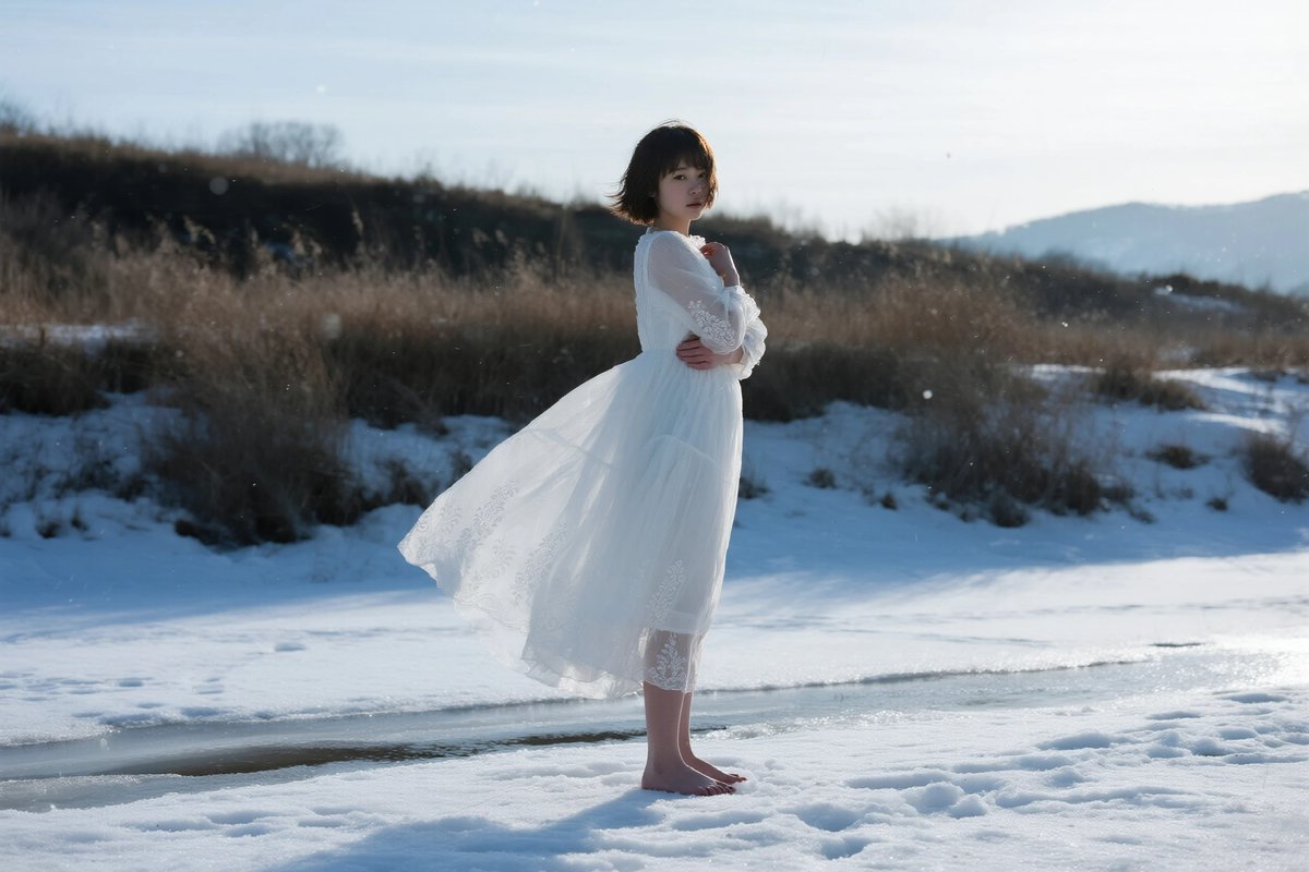 snowmachine222's tweet photo. #寒冷フェチ #barefoot #AIart #coldfetish #反季节写真 #美丽冻人 #雪責め #裸足フェチ #SeaArtAI https://t.co/vxt6S5ZJxO