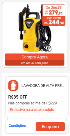 dicas_gabs's tweet photo. 🔥ESQUENTA SHOPEE 10.10🔥

👇Aproveite
➡️Lavadora de alta pressão 1300 Libras
🔗https://t.co/O2GQoNJCSS

#VemQueTemCupom #Shopee1010 #oferta #cupom #desconto https://t.co/E93Mko6a3U