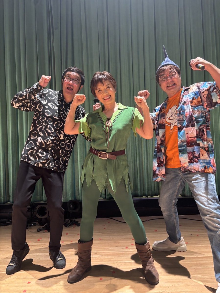 昨日1番のサプライズ！榊原郁恵さんが、ピーターパンで登場！俺たち全く知らなかったから、ひっくり返りました！他の写真は後ほど、なにとぞ。。

#榊原郁恵
#ピーターパン