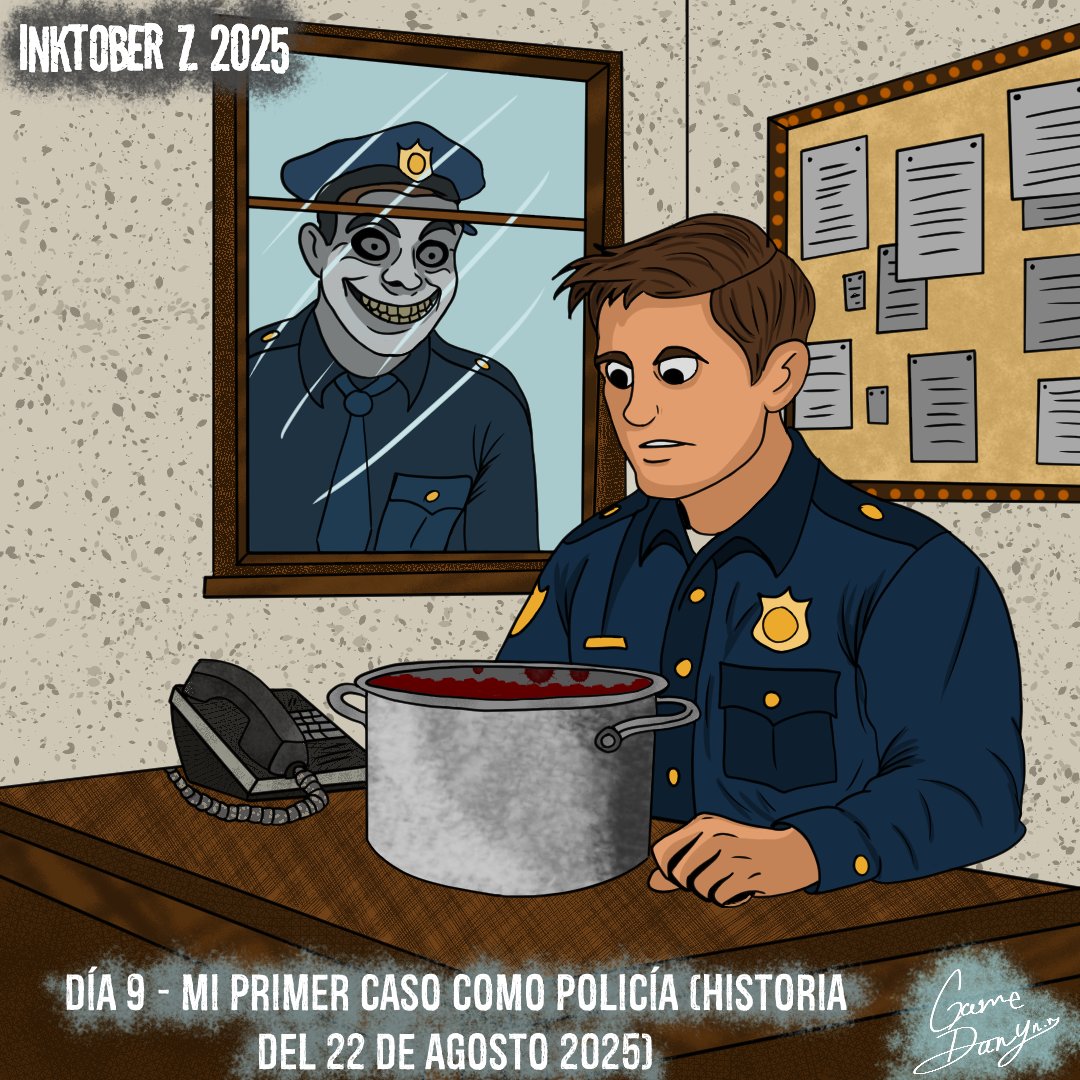GameDanyOficial's tweet photo. Ayer no pude subir el día 8 porque me sentía muerta, pero hoy retomamos! 

Día 8 - La Peor Boda Que He Fotografiado

Día 9 - Mi Primer Caso Como Policía (Historia Del 22 De Agosto 2025)
@Ciudadano_Z2  #InktoberZ2025

#dibujo #draw #creepypasta #horrorart  #Inktober2025 https://t.co/Lutd3gnZyZ