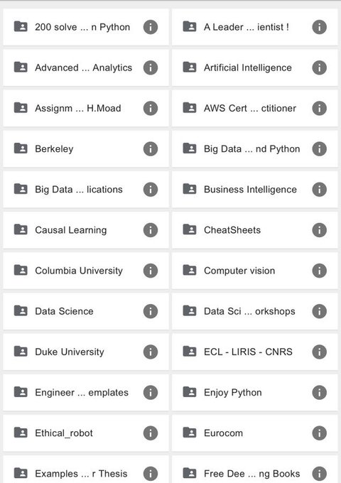 Lupin_Ai_Coder's tweet image. 👁 500 TB of Tutorials, Books, Courses, Trainings, Workshops

💀 Data Science
💀 Python
💀 AI
💀 Cloud
💀 BIG DATA
💀 Data Analytics
💀 BI
💀 Google Cloud Training
💀 Machine Learning
💀 Deep Learning
💀 Ethical Hacking

To get it, just:
- Follow me
- Like &amp;amp; RT it
- Comment &quot;Send
