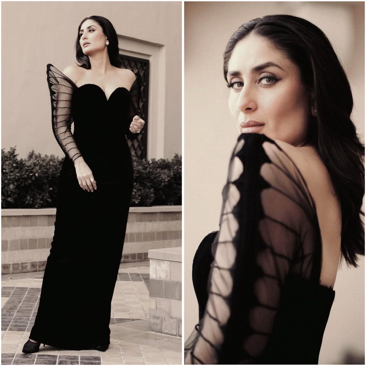 #KareenaKapoorKhan attends the Fable Mane x Sephora Popup in Dubai wearing a custom <a href="/RahulMishra_7/">Rahul Mishra</a> Couture - Styled by <a href="/RheaKapoor/">Rhea Kapoor</a> 🖤

#OOTD #KareenaKapoor #RahulMishra