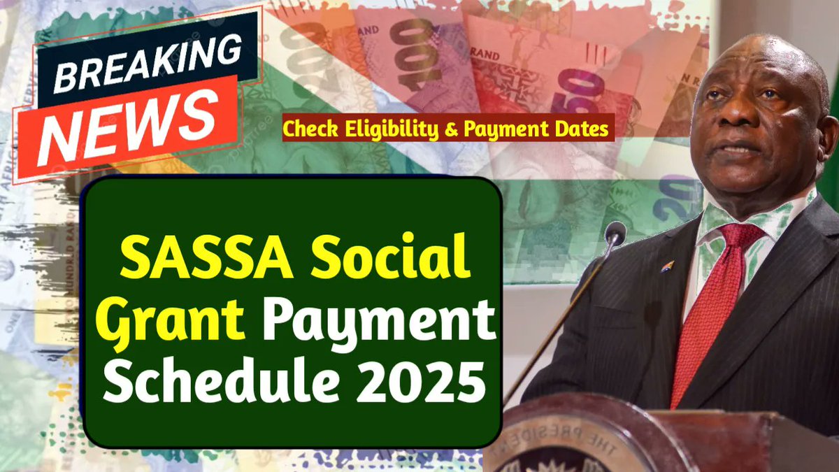 itsop_x6's tweet image. 📢 SASSA Social Grant October 2025
Read More - bit.ly/4qlCKNx
SASSA has released the October 2025 payment schedule! 💰
Check amounts, exact dates &amp;amp; eligibility now at 👉 sassa.gov.za

#SASSA #SASSAPayments #SASSAOctober2025 #SocialGrant #SASSAUpdate