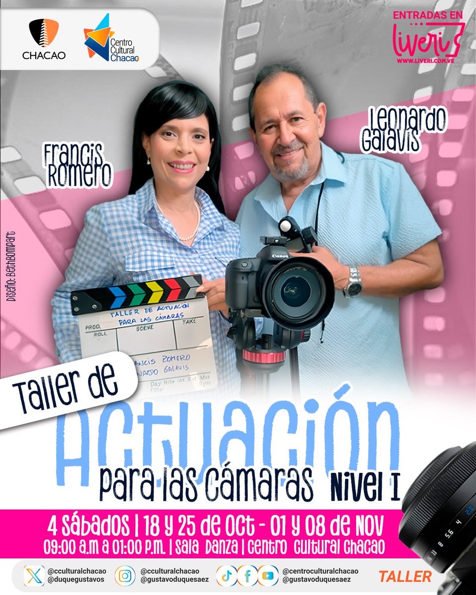 Esto arranca el 18 de octubre en el <a href="/CculturalChacao/">Centro Cultural Chacao</a> Adquiere tu curso completo de 4 sábados x solo $40 en <a href="/Liveri_ve/">Liveri Venezuela</a>