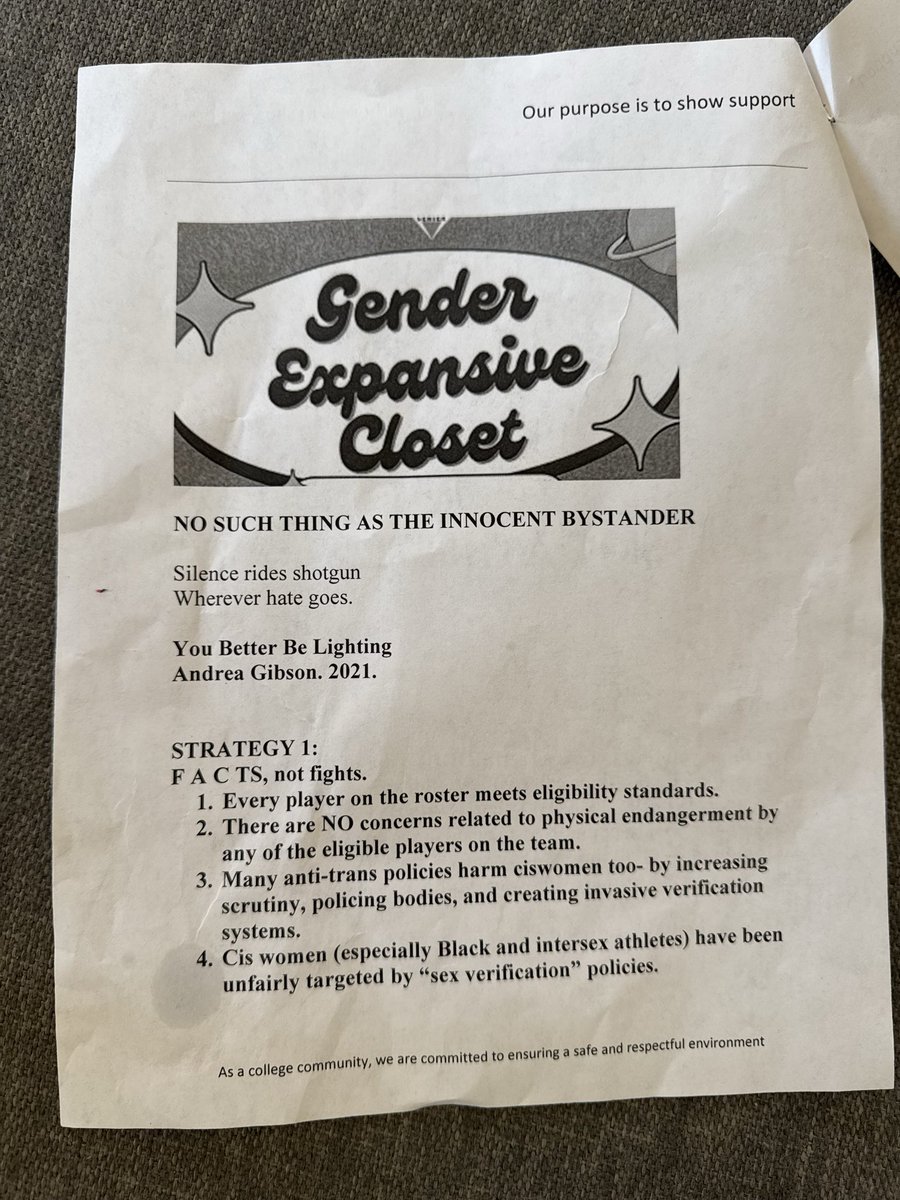 bourne_beth2345's tweet image. Page 2
“STRATEGY 1:
F A C T S, not fights.
1. Every player on the roster meets eligibility standards. Come here
2. There are no concerns related to the physical endangerment by any of the eligible players on the team.
3. Many anti-trans policies harm ciswomen too - by…