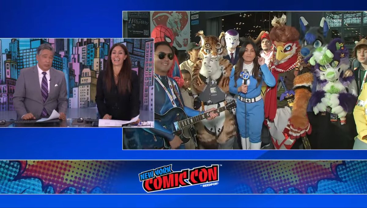 Decided to go to NYCC for a day, ended up on the news ✨😅🔥