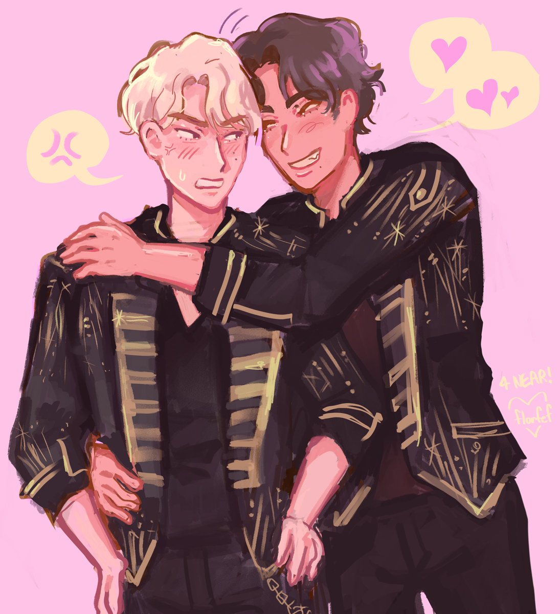 Everyone please look at the seokgyu art my dear friend flora <a href="/florfef/">FLORA 🧸 COMMS OPEN</a> made for me please please please isn’t it so pretty She didn’t draw it for seokgyu day but i think it counts