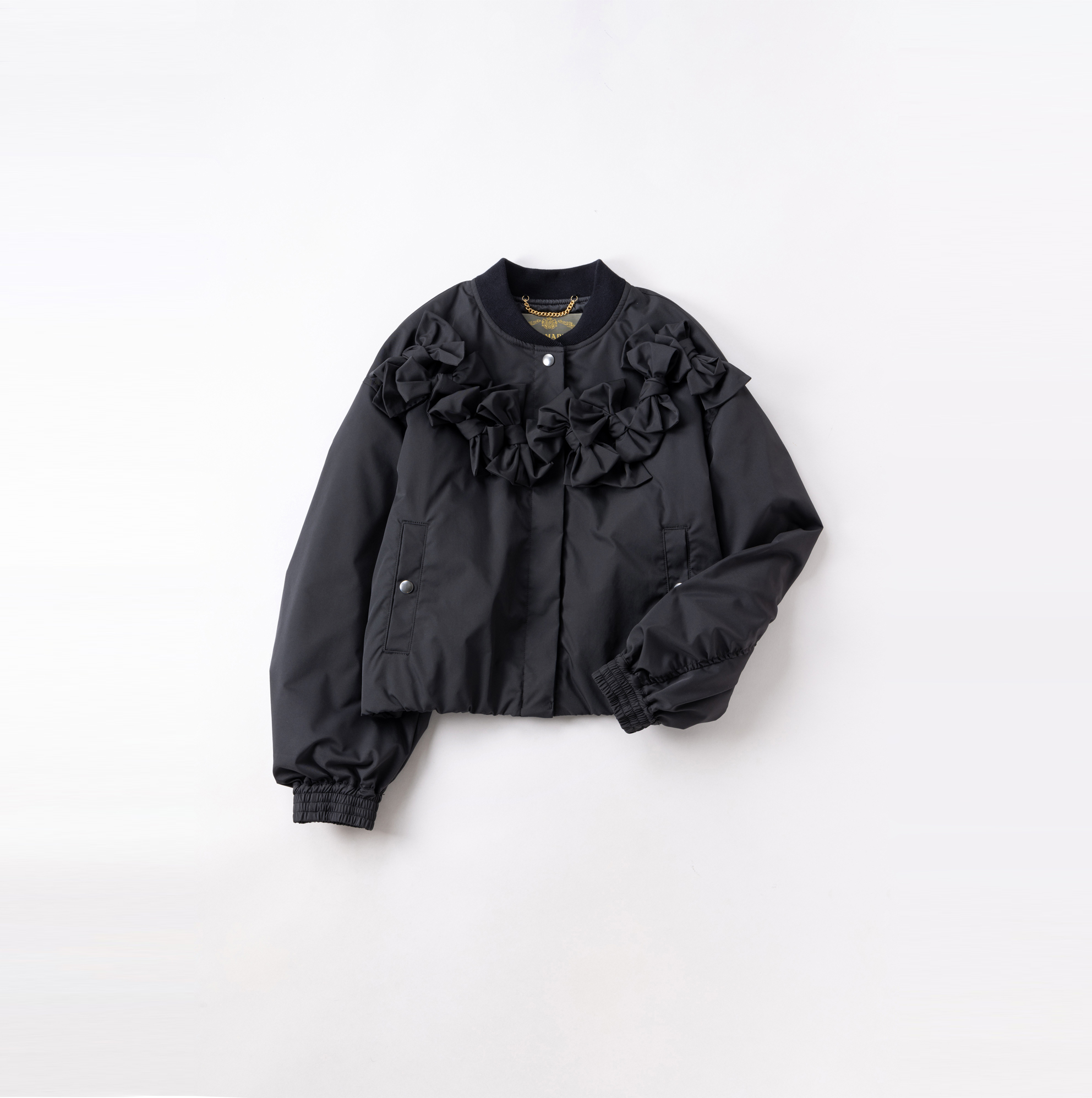 ベージュ リボンケープジャケット M Jane Marple 税抜43,800円 Jane Marple / シャペロンルージュのフードケープジャケット