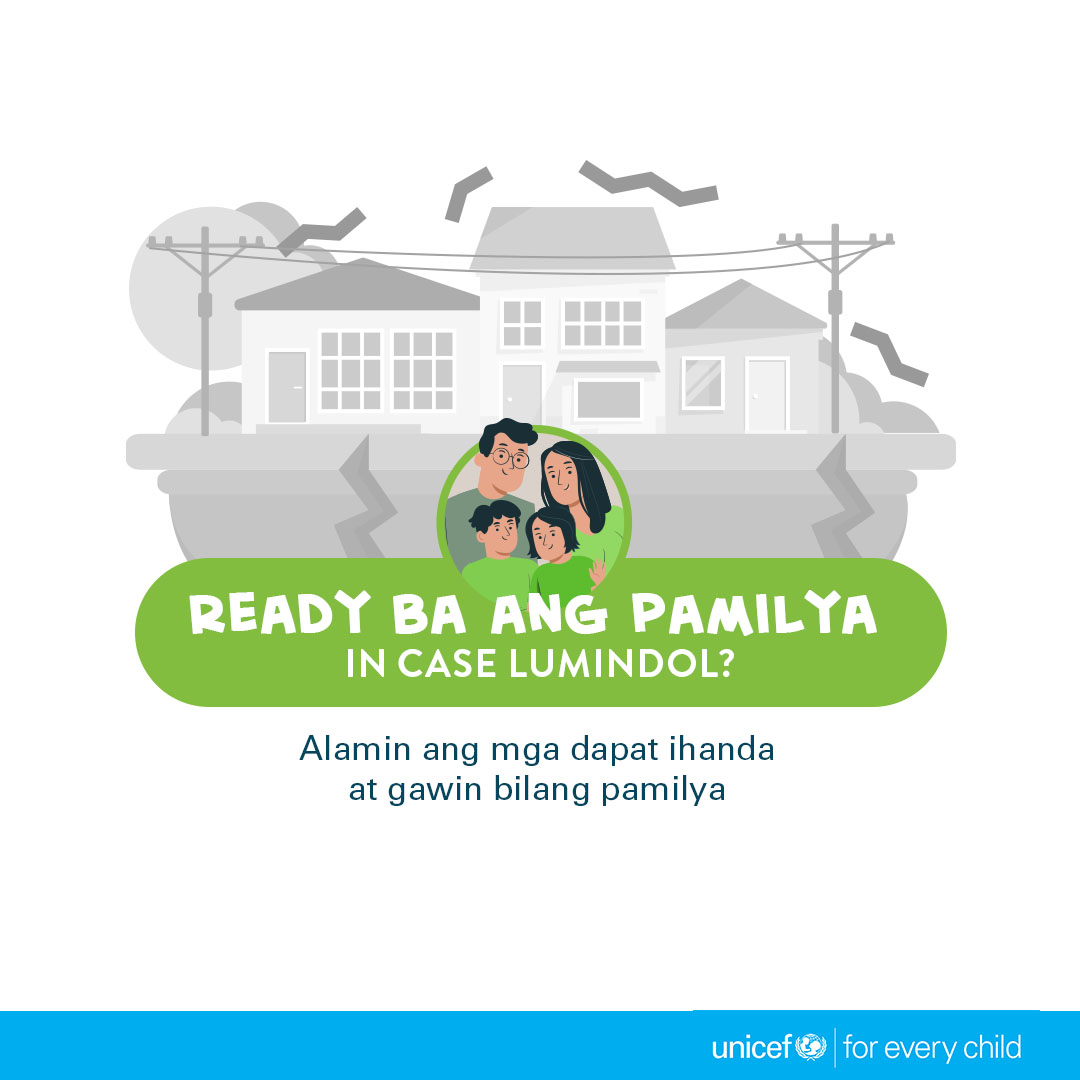 unicefphils's tweet image. ⚠️ #EarthquakePH: Narito ang ilang mga paalala sa mga dapat gawin ng pamilya habang at pagtapos ng lindol. Tandaan, manatiling alerto sa mga aftershock. Ingat!
#LindolPH #DavaoOriental