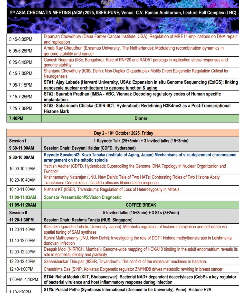 Deepak Modi (@deepaknmodi) on Twitter photo Excited about my talk today at the Asia Chromatin Meeting 2025 at <a href="/IISERPune/">IISER Pune</a>
Will be talking about aur newest discovery on cromwtin regulation of EMT by HOX genes to initiate pregnancy Excited about my talk today at the Asia Chromatin Meeting 2025 at <a href="/IISERPune/">IISER Pune</a>
Will be talking about aur newest discovery on cromwtin regulation of EMT by HOX genes to initiate pregnancy