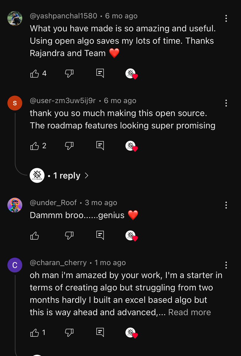 openalgoHQ's tweet image. The testimonials