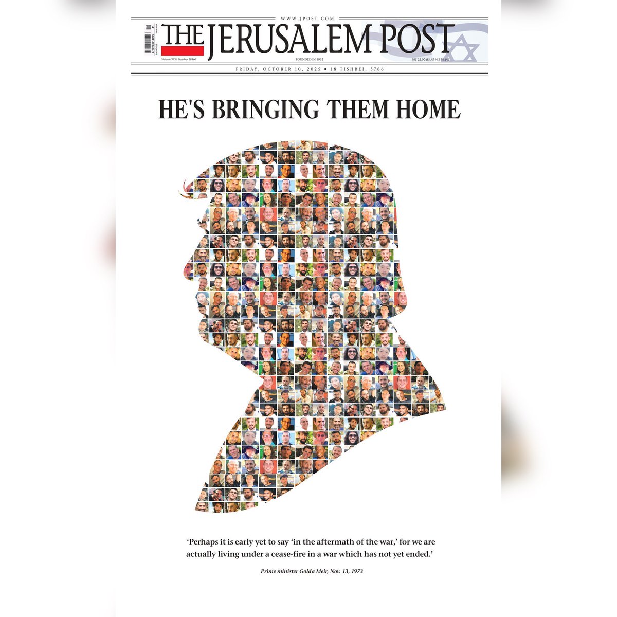 alexbruesewitz's tweet image. Cover of the Jerusalem Post: