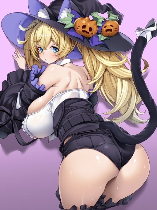 【微エロ注意】ハロウィン衣装のベイが可愛かったから立ち絵見て描いたけど、僕が描くと…その、アレよ。エロ方面になるのはよくないですね。 