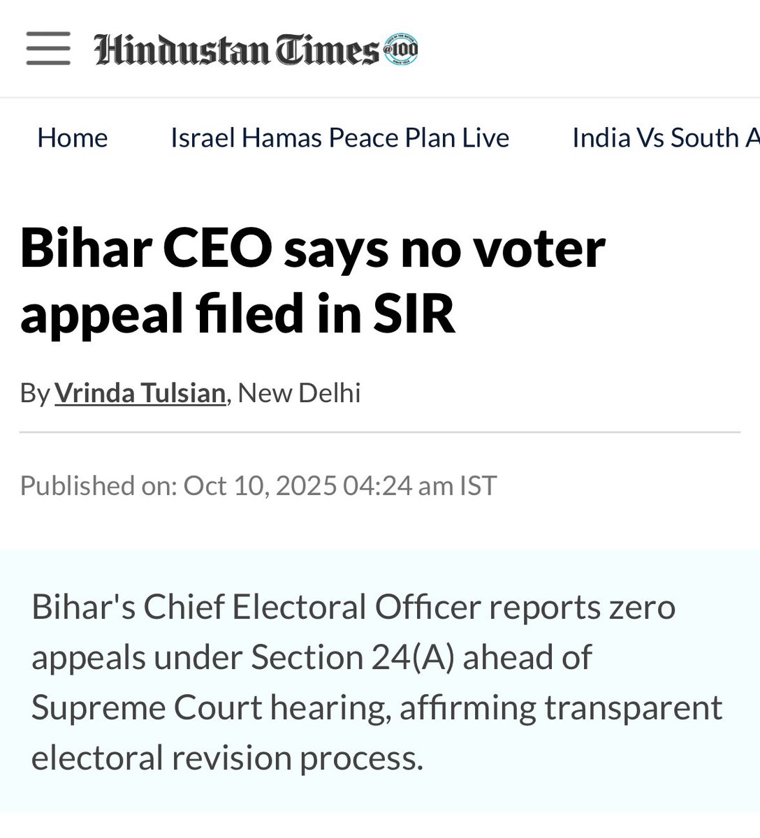 Shehzad_Ind's tweet image. Zero Appeals , 100% Propaganda

After CEO Bihar got zero appeals against the voter list now look at this fakery : 

Fake affidavit by Congress ecosystem

Supreme Court of India expressed strong displeasure with senior advocate Prashant Bhushan for submitting an affidavit from a…