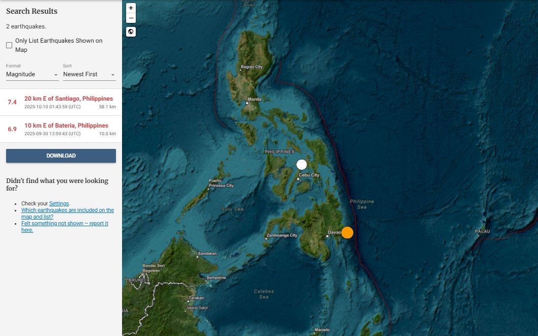2 gempa kuat Filipina dalam jarak waktu 10 hari