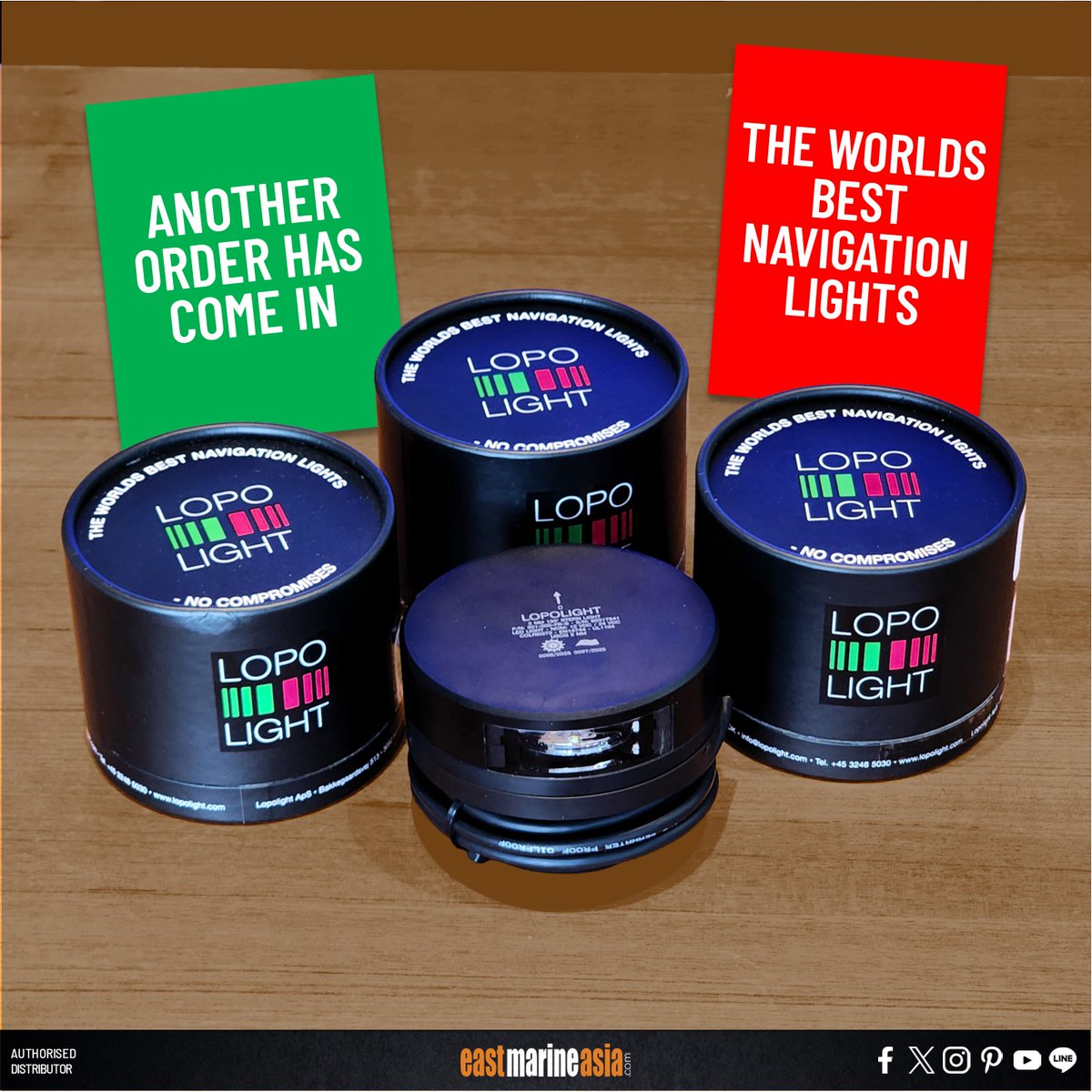 eastmarineasia's tweet photo. ANOTHER ORDER HAS COME IN 😍
#LOPOLIGHT - THE WORLDS BEST NAVIGATION LIGHTS

Ask us for recommendation and price quote at #EastMarineAsia https://t.co/R3fDkC7tom