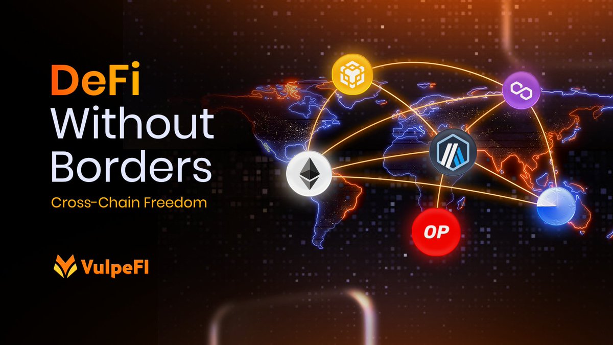 DeFi shouldn’t have borders. 🌍

With VulpeFi, go cross-chain in one click, swap seamlessly across Ethereum, BNB Chain, Polygon, Arbitrum, Optimism, and more.

Smarter routes, minimal slippage, zero tab-hopping.

Trade anywhere, from one screen.
#VulpeFi #DeFi #CrossChain #AI