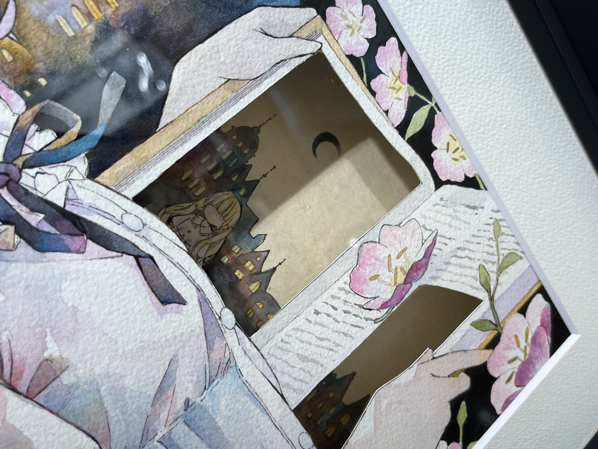 30分以内に入札なしなら10000円❗️手作り額付き作品「はるうららニャンコ」 30分以内に入札なしなら10000円❗️手作り額付き作品「はるうらら