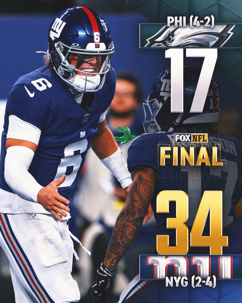 The Giants hand Philly their second loss of the season on TNF! 