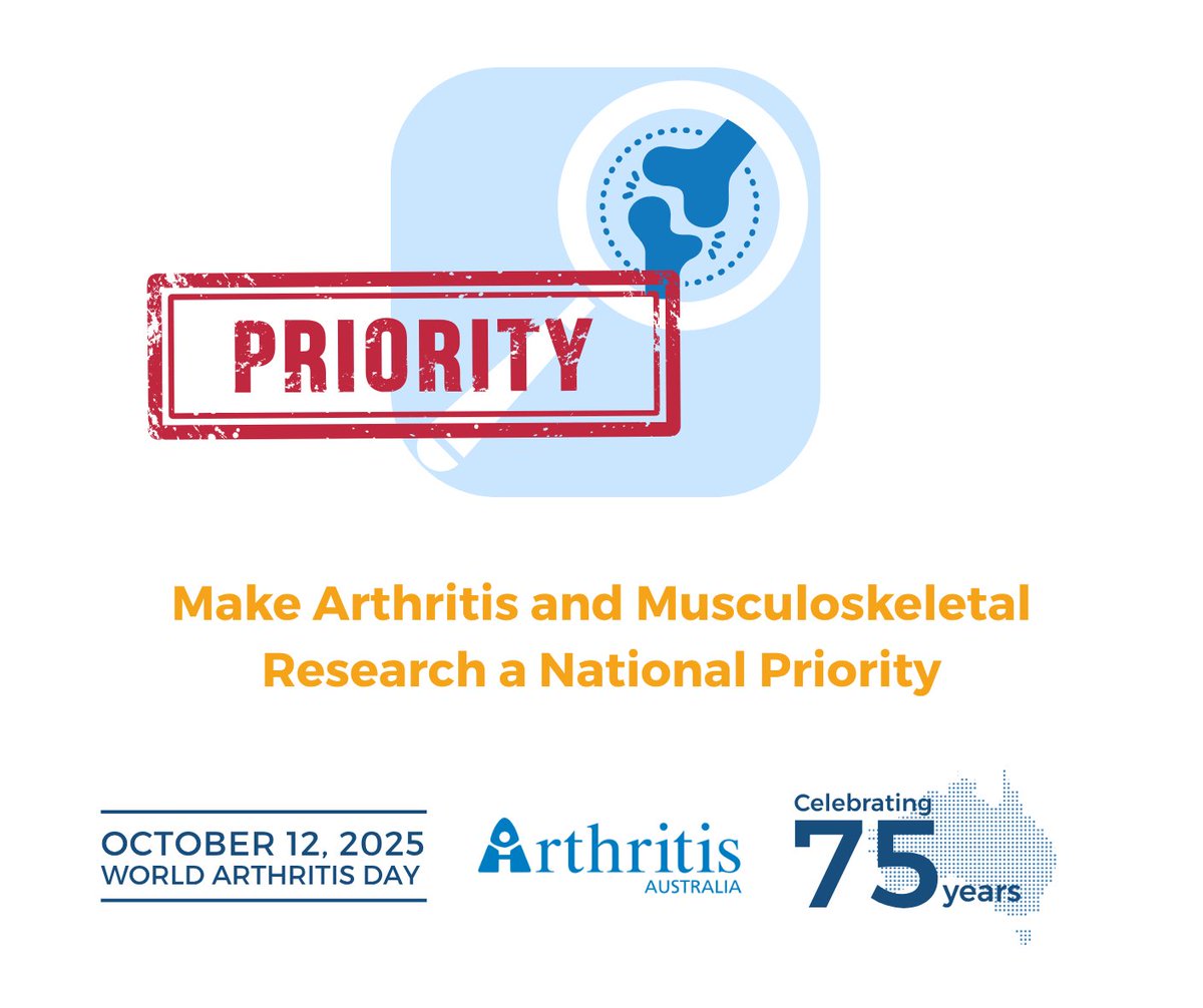 We’re calling for a bold change, urging the Commonwealth Government to invest at least $100 million in an Arthritis and MSK Research Mission. 
Learn more and get involved: arthritisaus.good.do/researchnow/Ar… 

#ArthritisAustralia #ArthritisMSKMRFF #WorldArthritisDay2025 #RMDreams