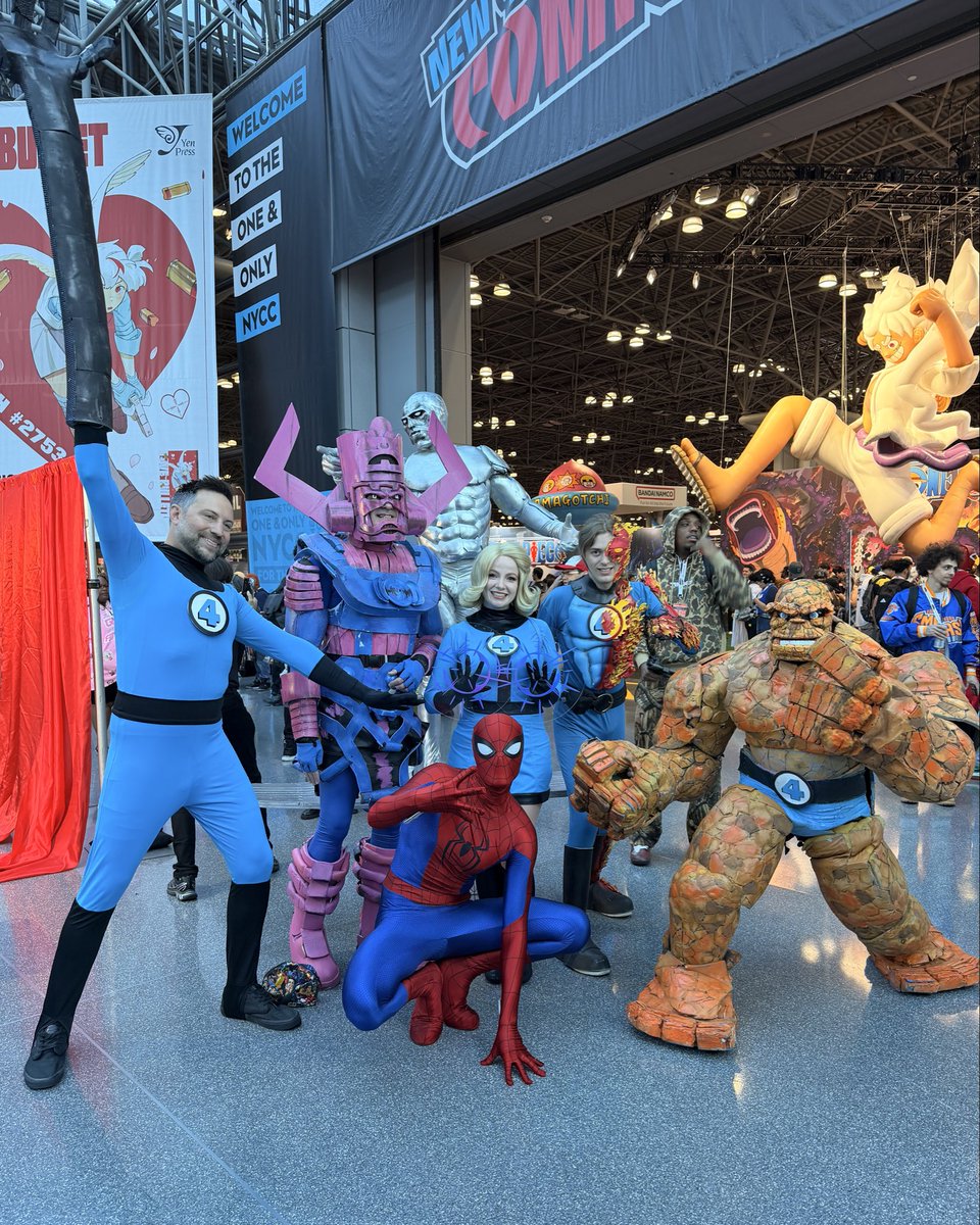 capitalspidey's tweet image. spider-man is always part of the family #spiderman #fantasticfour #NewYorkComicCon