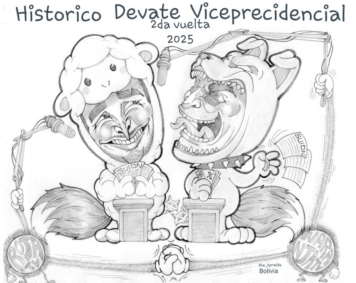 the_termita's tweet photo. #Politica #Bolivia #elecciones #eleccionesgenerales #elecciones2025 #noticia #jpvelasco #edmanlara #2davuelta #drawing #dibujo #satira https://t.co/jutsbjiY3e