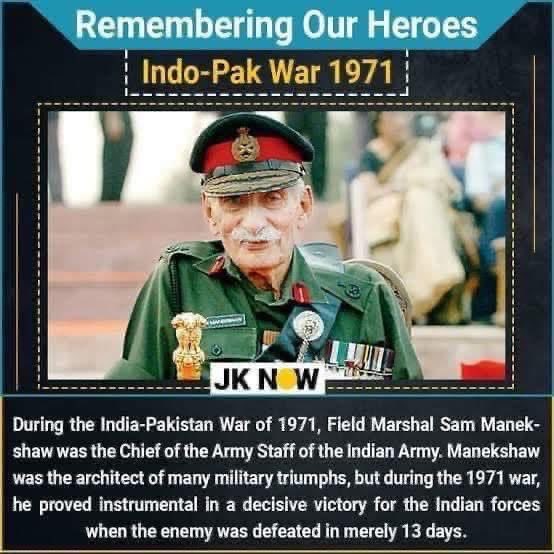 cyrushavo's tweet image. Salute! Dear Sam Bahadur: Made it possible!
Thanks 🙏 #IndianArmedForces reached the Goal Post:
13 days!
Broke the backbone of Pakistan 🇵🇰 

It happened coz political leadership never ever allowed in military affairs. Today, is the different scenario! 
#JaiHind @adgpi @IAF_MCC