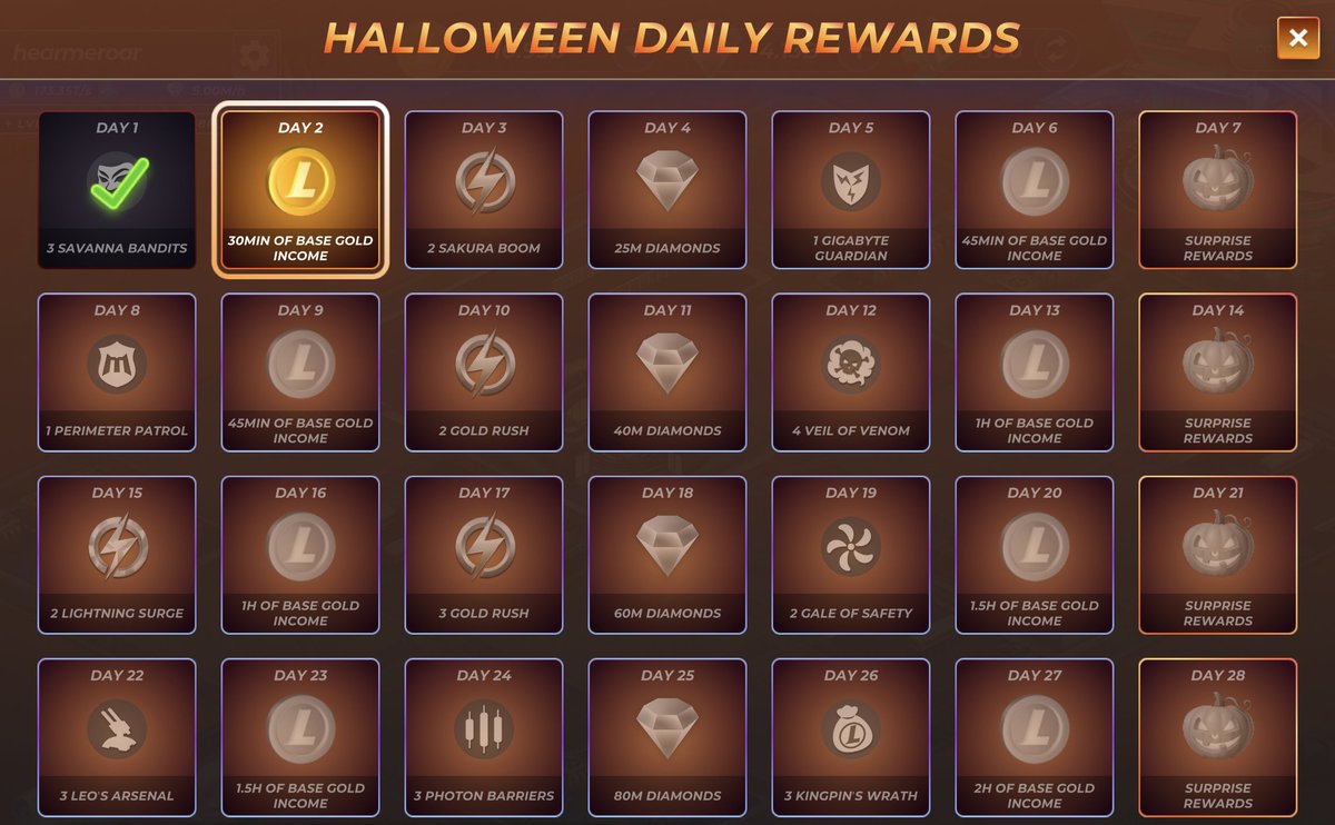 LoadedLions_CDC's tweet image. The Mane City Halloween daily rewards have dropped, and it&apos;s packed with chills, thrills and spine-tingling surprises! Stay LOADED this spooky season! 👻🎃

Start claiming your rewards  👉 app.mane.city
