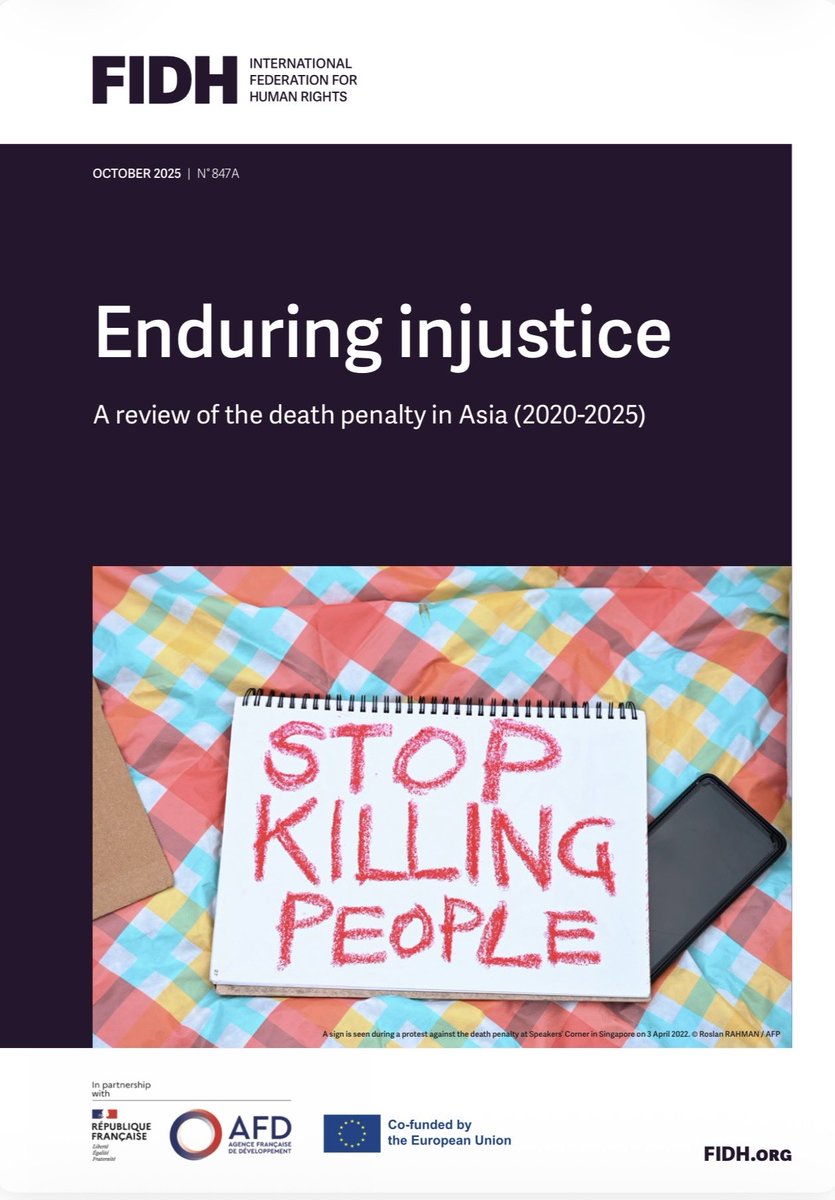 #Asia: <a href="/fidh_en/">FIDH</a> releases new report that shows that over the past five years there has been no significant shift towards the abolition of the death penalty in the region fidh.org/en/issues/deat… #WorldDayAgainstTheDeathPenalty