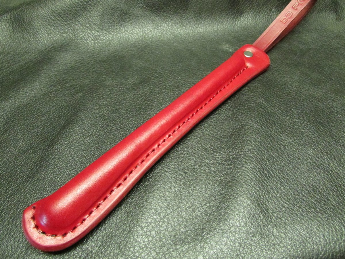 D3Protection's tweet image. D3 protection wrapped Minijack Blackjack, made with red leather, red stitching and a Nickel rivet.