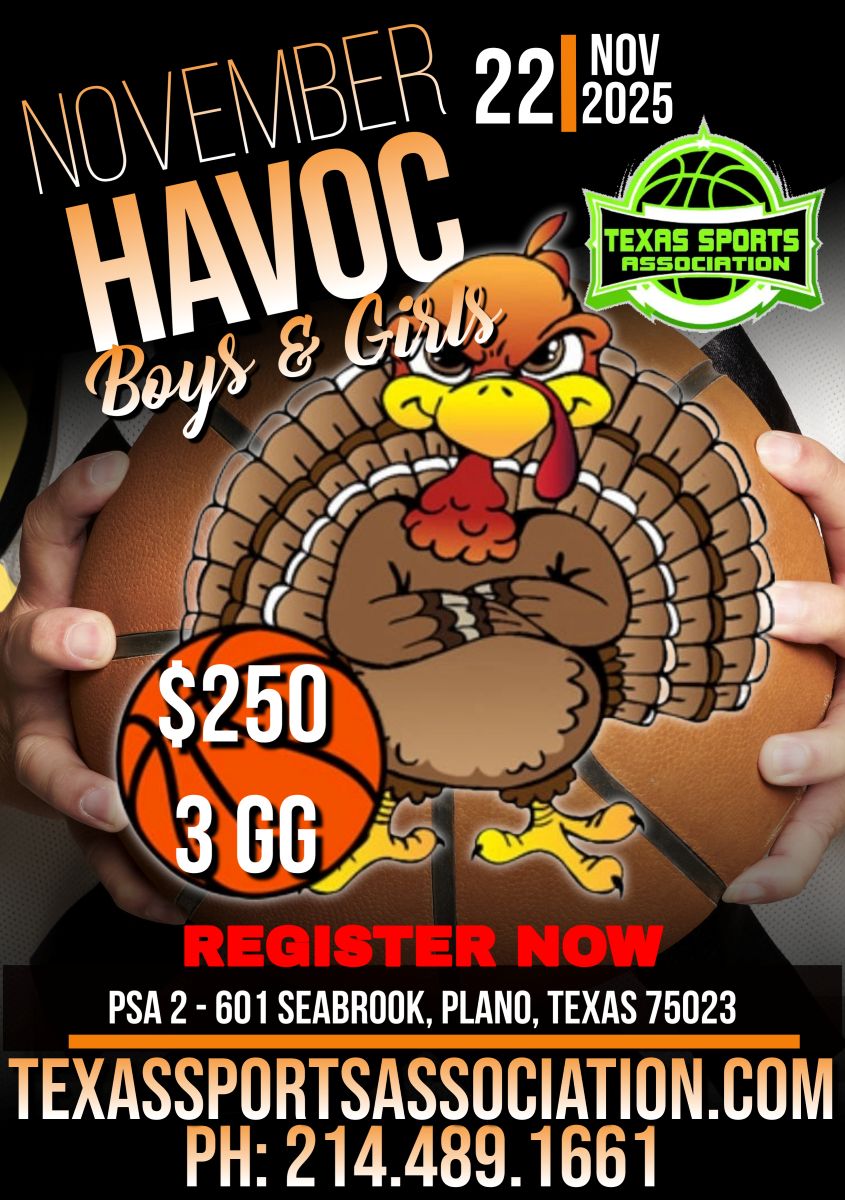 TX_Sports_Assoc's tweet photo. NOVEMBER HAVOC - FALL CLASSIC:SIGN UP NOW - https://t.co/2s7lhRQfK3 https://t.co/lpBmhn3jFr