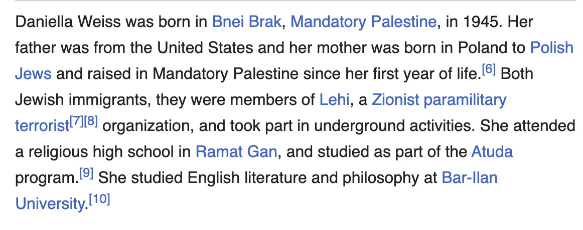 This woman was born in a British colony to an American terrorist and a Polish terrorist who were members of a group that tried to ally with Nazis.