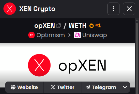 $opXEN is the number #1 traded token on <a href="/Optimism/">Optimism</a>