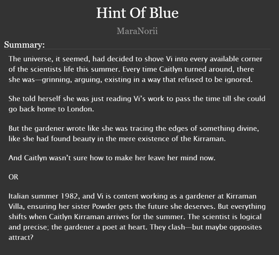 taereens's tweet photo. Hint Of Blue by MaraNorii (Complete) - read the tags / Mutual Pining / Slow Romance / switch caitvi
https://t.co/4uBjO2rcPm https://t.co/aori7J4r2C