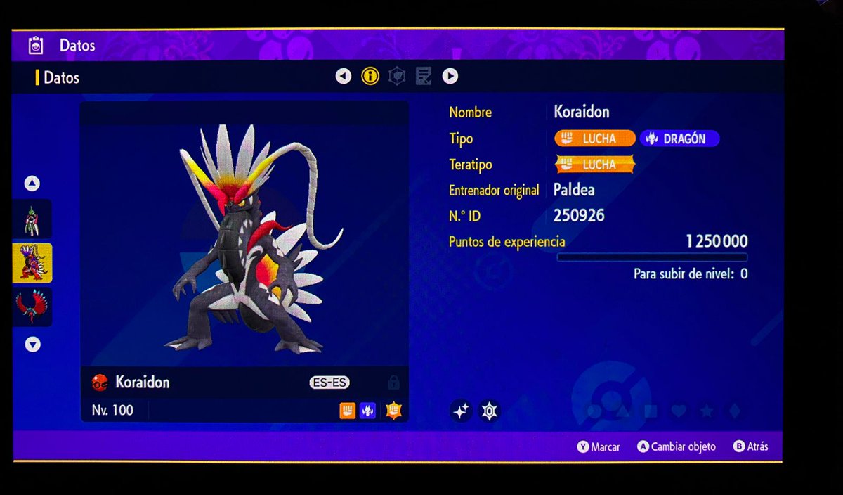 No todo es nopor, también soy una entrenadora con suerte ✨
Conseguí mi Koraidon shiny y estoy llorandooo 😭💜 es hermosooooo!