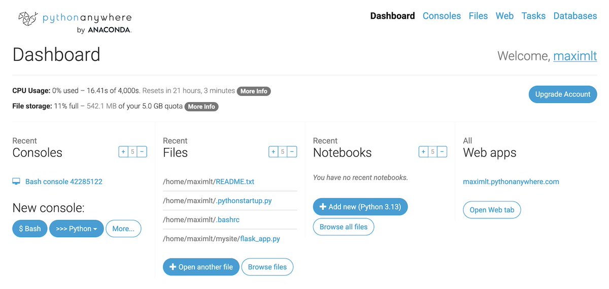 Panel_org's tweet image. 🐍Do you know you can deploy and share Panel data apps with @pythonanywhere?
🔗Check out our new guide. Link below 👇