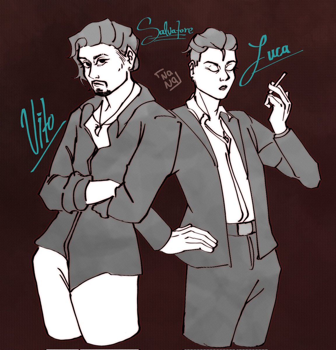 Nana_ttt_'s tweet photo. El doodle "pintado" (?) de hoy.

Los hermanos Salvatore. 🇮🇹 https://t.co/NgG9Ut3cQa