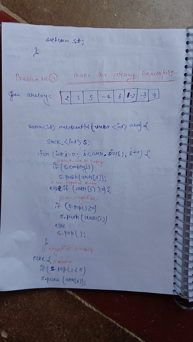 programmersatya's tweet image. 💡 Day 5&6 / 100 – #100DaysOfDSA
📚 Focus: Solving 10 problems in 2 days 💪
Some problems I solved 👇
1️⃣ Reverse an array/string
2️⃣ Make the array beautiful
...and more 🔥
I’m learning DSA in C++ from CoderArmy 💜 with @rohit_negi9 brother 💪
Consistency > Perfection 💯
#DSA