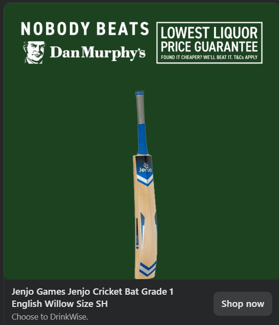 we can all relate to picking up a carton from Uncle Dan's and being tempted by a $600 cricket bat that catches your eye