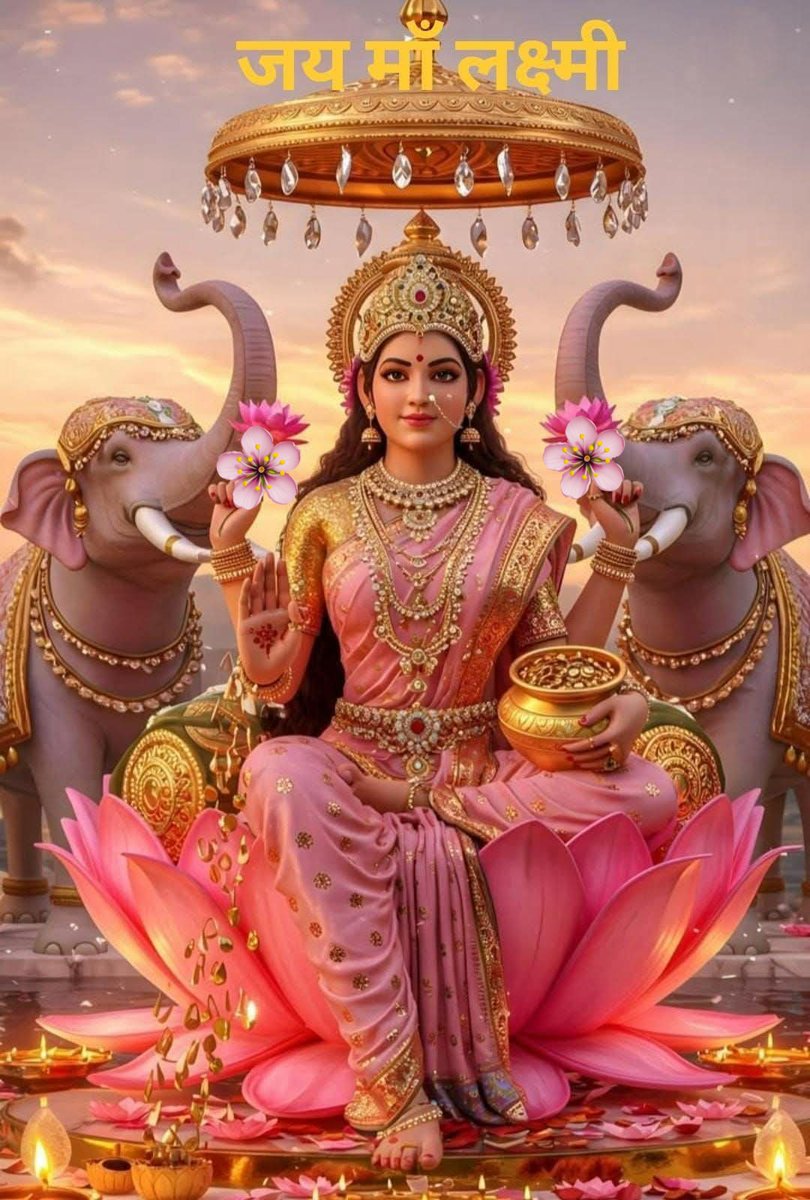 माता कमला वरदायिनी, 
नमन स्वीकार करें हमारा।। 🙏

जय जय जय हो माँ महालक्ष्मी।। 💖✨