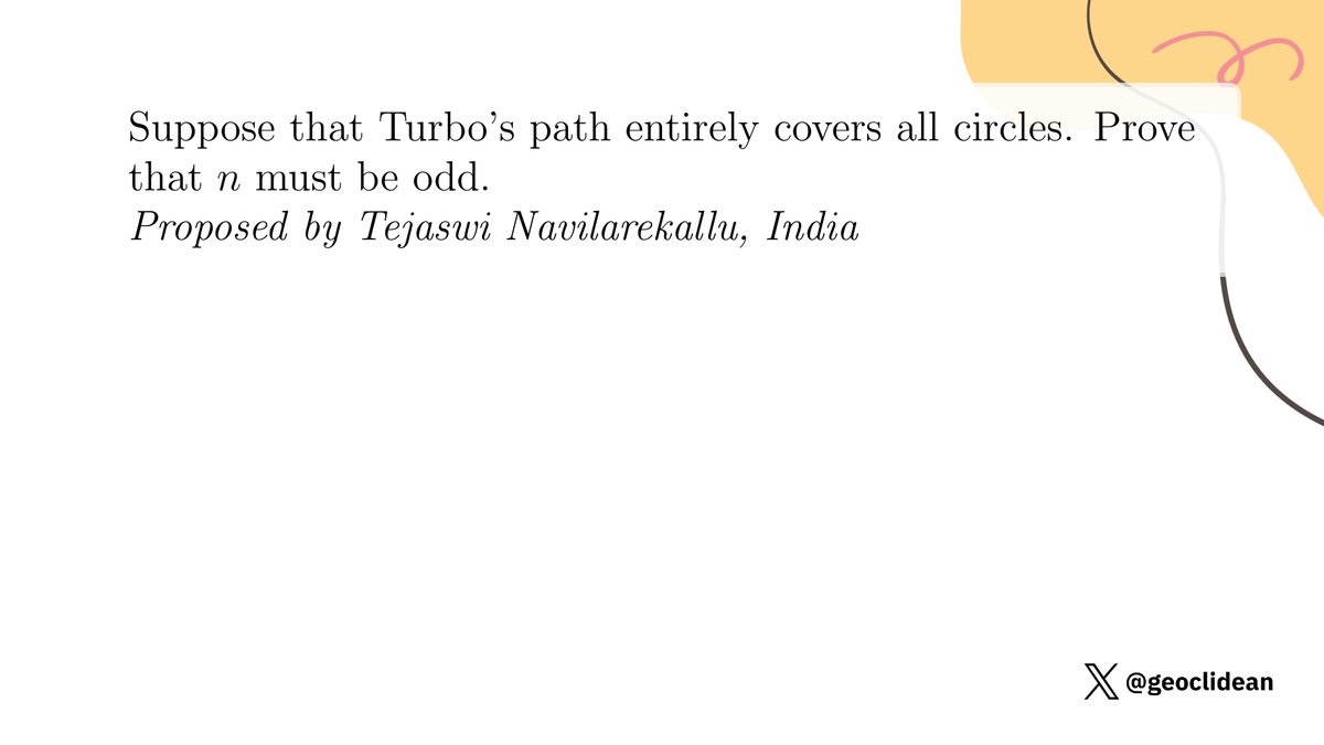 geoclidean's tweet image. IMO Shortlist 2014 C9
#IMOShortlist #Combinatorics #CombinatorialGeometry