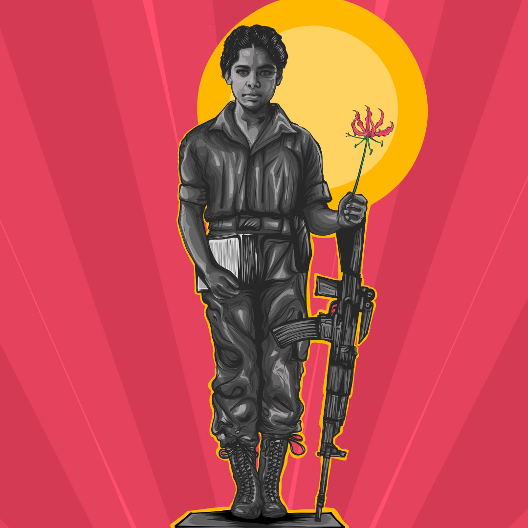 10. 10. 1987 ❤️💛
2nd Lt Malathi 

She wasn’t just the first to fall — she was the first to rise. Malathi — the spark that lit a fire in the hearts of Tamil women warriors.
