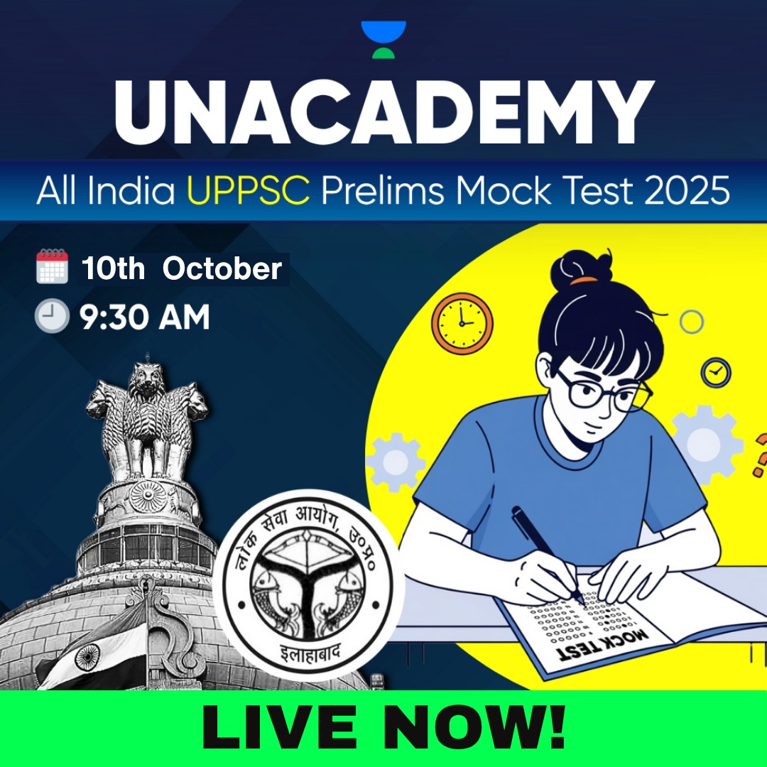 Mrunal_Patel's tweet image. Uttar Pradesh UPPSC ke liye Free Mock Test Today

👉 unacademy.com/test-series/un…

📅 Date: 10th October
⏰ Time: 9:30 AM
💯 Full-Length GS Paper-I Test
🌍 All India Ranking Included
💸 Completely FREE!

Designed by Unacademy’s top educators, this test matches the latest UPPSC trend,…