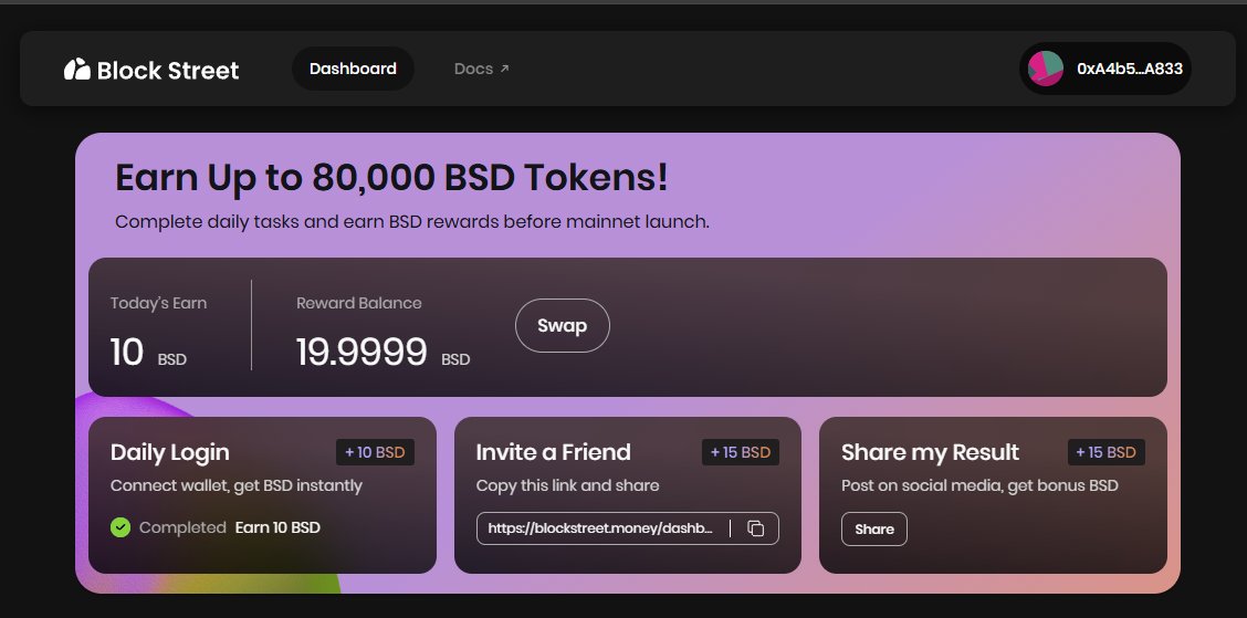 hhongkanz's tweet image. blockstreet.money/dashboard?invi…

I just earned +20.00 BSD in the simulation market.  #BSDchallenge #BSDairdrop #AAPL #TSLA #MSFT #NVDA #CRCL #COIN #MSTR #BSD via @BlockSt_HQ 
ฝากด้วยครับของฟรี