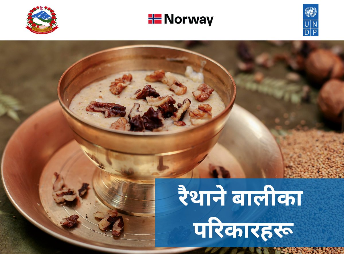 Taste the richness of Nepal’s raithaney baali!

Developed by UNDP’s #Energy4Food project, supported by <a href="/NorwayinNepal/">Ambassador-Designate Dagny Mjøs</a>, the recipe book celebrates indigenous crops—promoting their cultivation, inspiring local communities to add them to daily meals, and strengthening local food