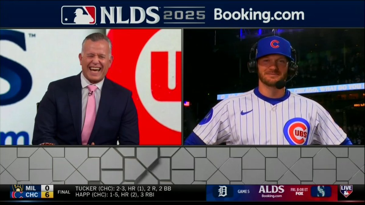 Ian Happ set the tone early with a three-run blast in the first inning!

The @Cubs star joined us on #MLBTonight to discuss tonight's big win. 