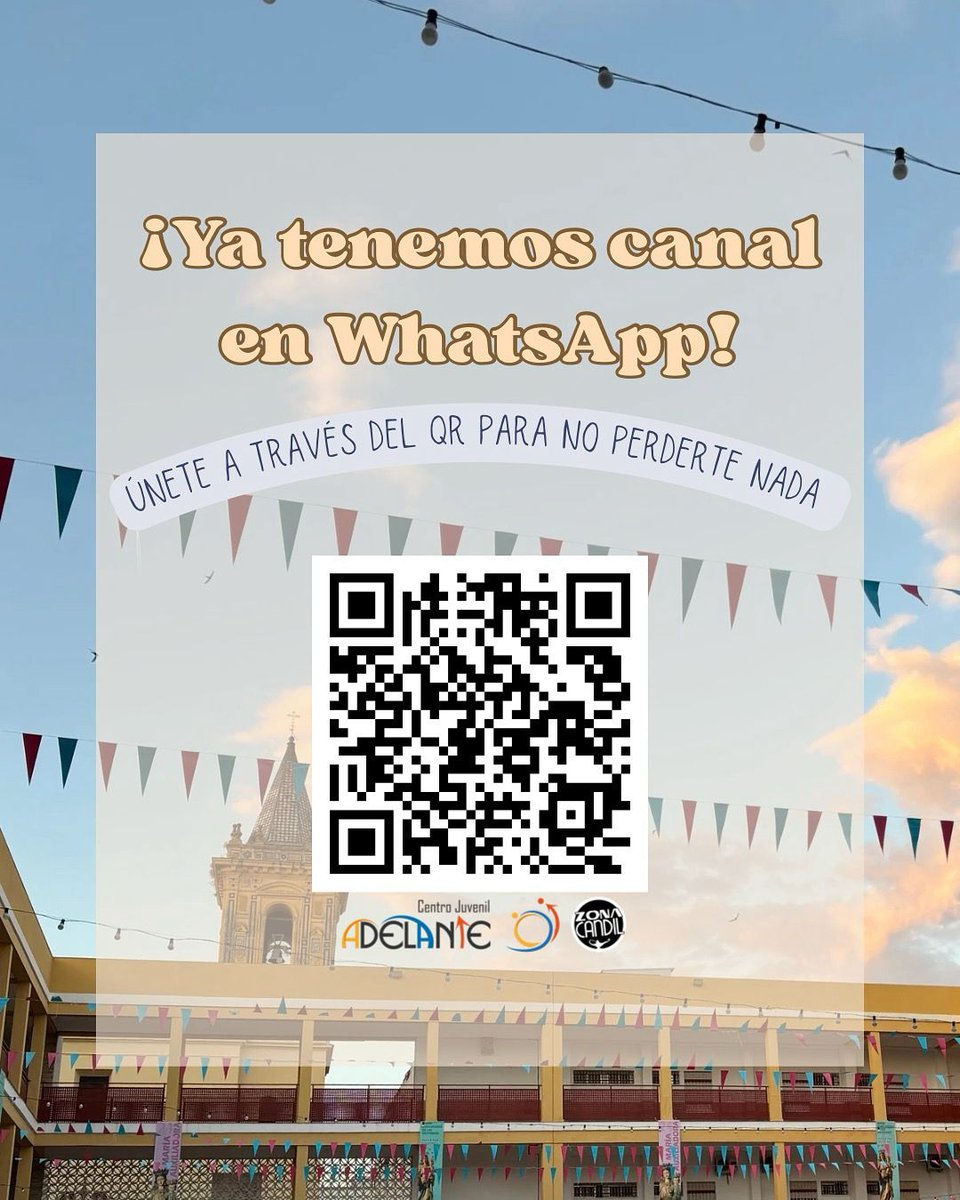 ⚠ AVISO ||
¡Paren todo! El Centro Juvenil ya tiene canal de WhatsApp! 

Sí, has leído bien. Ahora podrás enterarte de TODO: actividades, eventos y hasta los recordatorios que siempre se te olvidan

Únete aquí: whatsapp.com/channel/0029Vb…

¡Dale al enlace y únete para hacer lío!