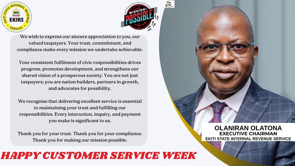 ekitirevenue's tweet image. #CustomerServiceWeek
#CSW2025
#CustomerAppreciation