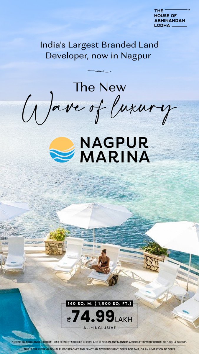 HousingBag's tweet photo. ✨ *India’s Largest Branded Land Developer -now in Nagpur*

📍 South Nagpur - The City’s New Growth Frontier.
🌅 Nagpur Marina - A 78-Acre Luxury Waterfront Development
Inspired by the World’s Most Desirable Waterfront Cities
📞+91 8600041115
#LodhaNagpur  #lodhaplotsNagpur https://t.co/HoyYm1dAJX