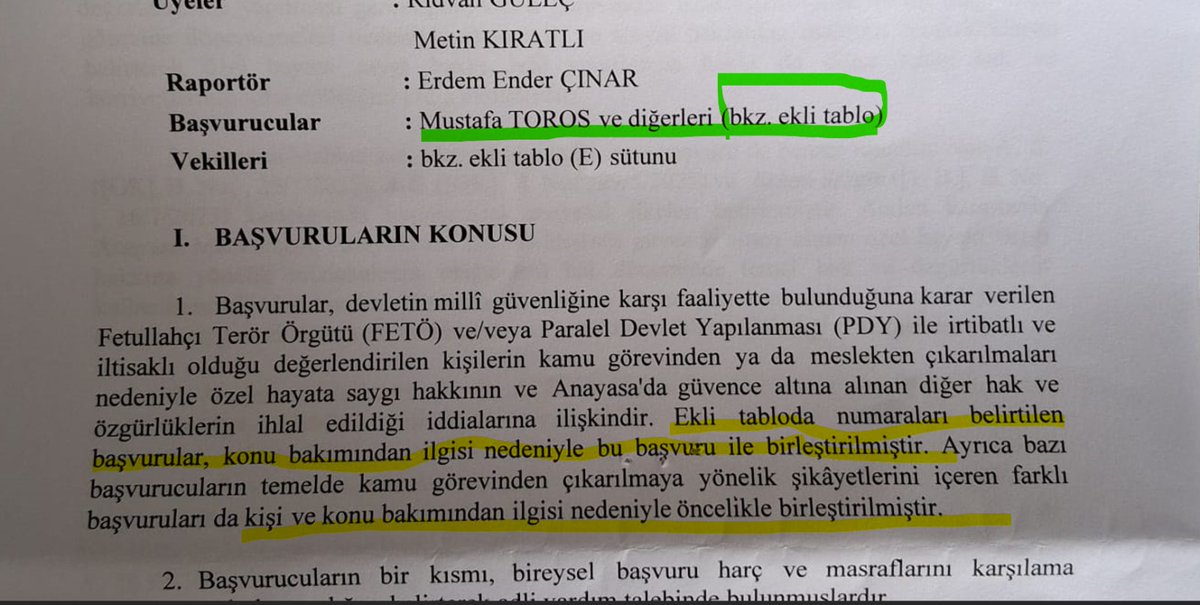 Anayasa Mahkemesi KHK lıların bireysel başvurularını maalesef bireysel başvurunun ruhuna ve mantığına aykırı şekilde topluca ve matbu kararlar ile reddediyor. 
1 hafta önce verdiği kararlar tebliğ edilmeye başlandı. 
Tanıdıklarım kararları gönderiyor okudukça sinirleniyorum,